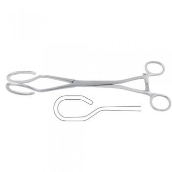 Dartigues Uterine Seizing Forcep Stainless Steel, 28 cm - 11" Jaw Size 32 mm